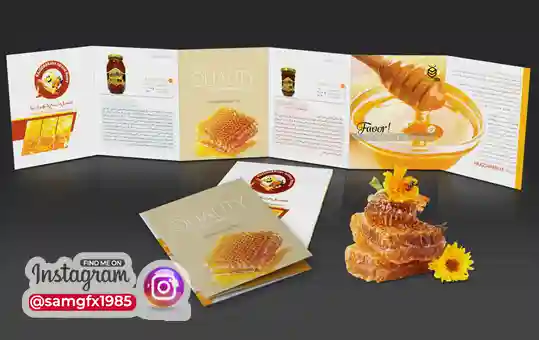 طراحی بروشور عسل | بروشور عسل صادراتی