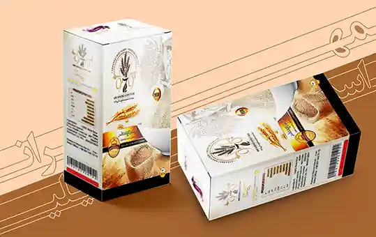 بسته بندی پاکت آرد و طراحی جعبه آرد